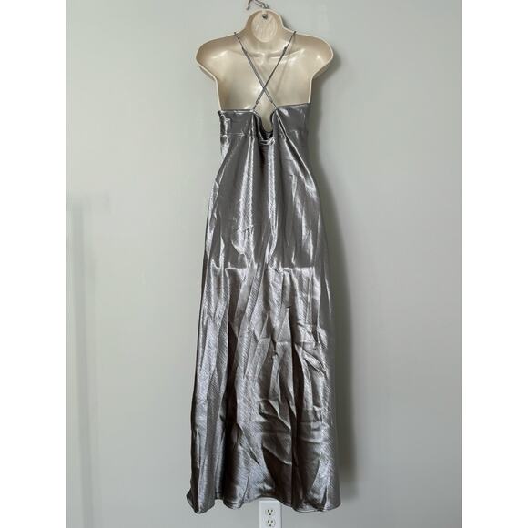 NWT Madewell The Layton Midi‎ Slip Dress in Metallic Recycled Satin Size 12 - Picture 5 of 15